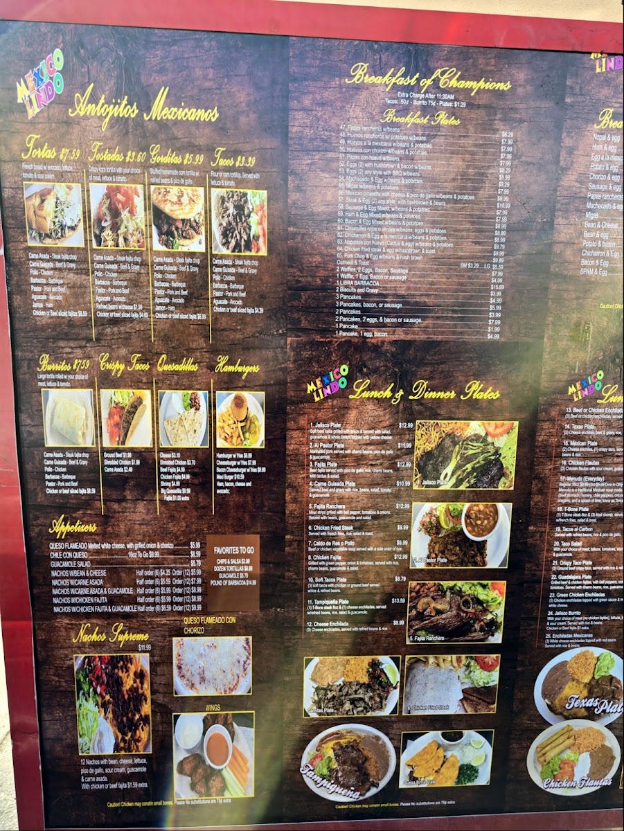 Taqueria Mexico Lindo Menu - Image 5